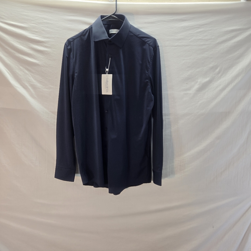 Collars & Co. Apex Performance Men's Medium Long Sleeve Dress Shirt New - Picture 2 of 4